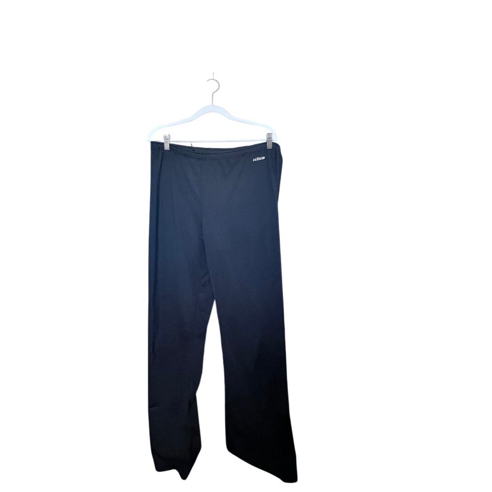 HIND Black Athletic Track Pants Size XL Wide Leg Drawstring Workout Pants Unisex